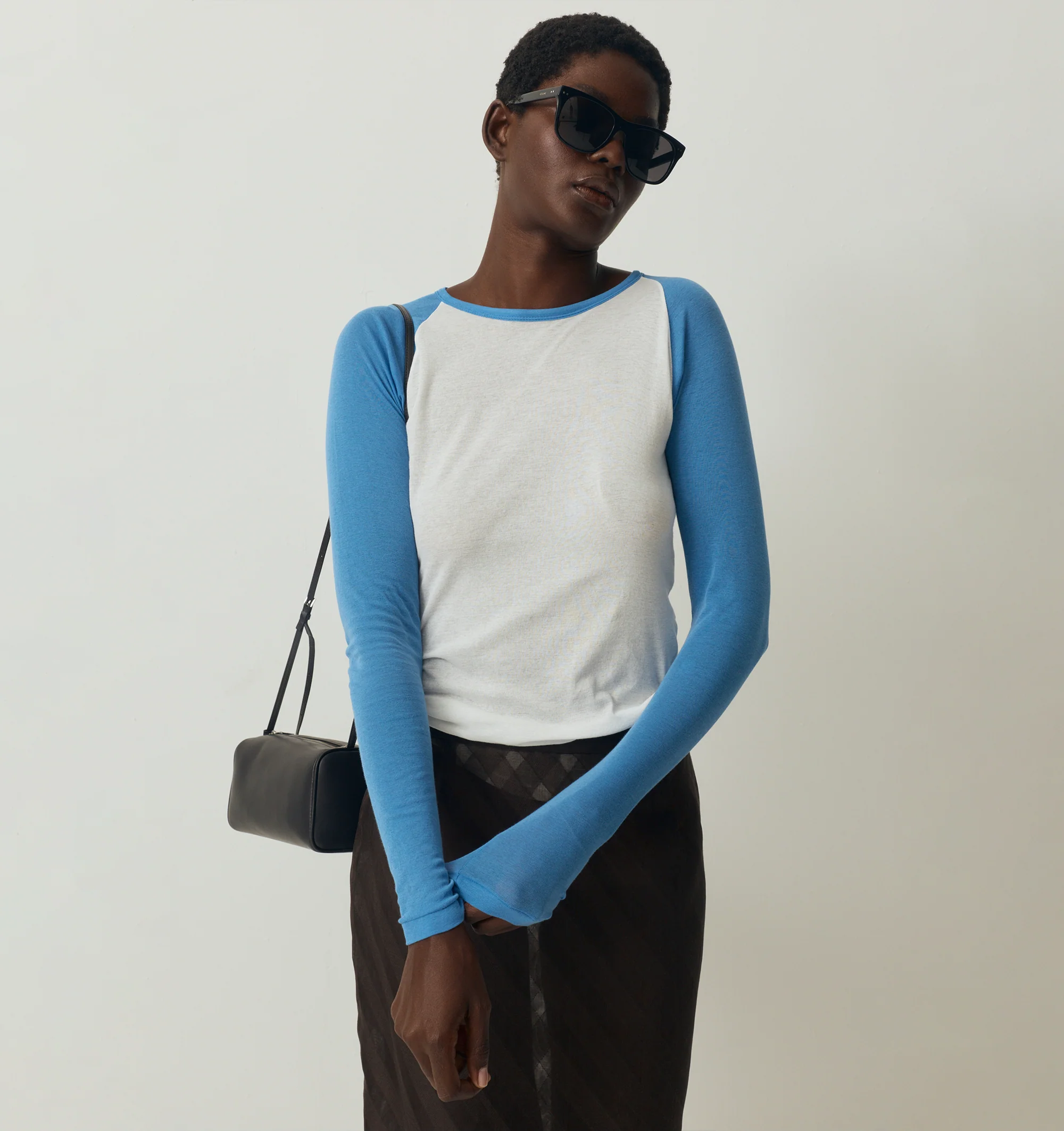 SHEER RIB RAGLAN TOP (WOMENS) - Image 2